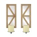 Mirrored Wood Candle Sconce Set